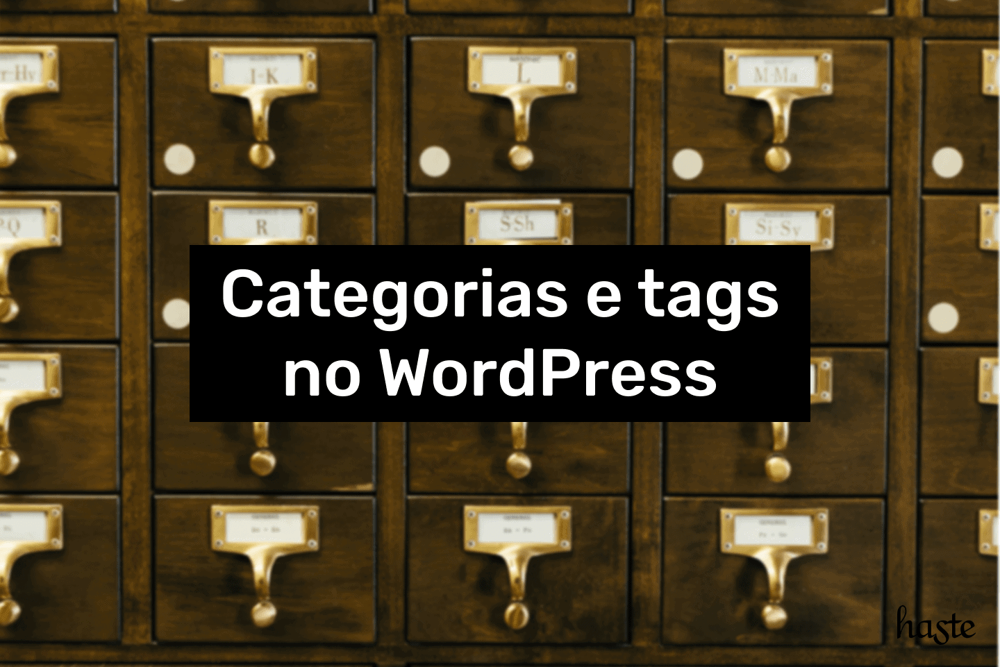 Categorias e tags no WordPress. Imagem ilustrativa.